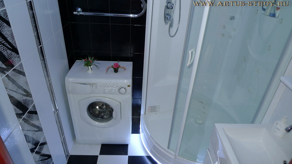 Пример выполненного последовательного ремонта в ванной комнате 1.70х1.70 кв.м.